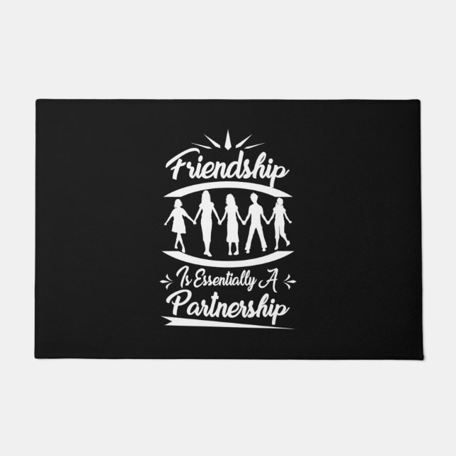 Friendship Is Essentially A Partnership Doormat (Front)