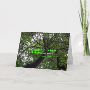 Friendship Is Like A Sheltering Tree Greeting Card