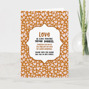 Friendship is Like Peeing Your Pants Valentine Fun Card