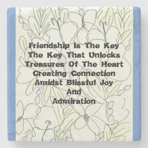 Friendship Is The Key Stone Coaster