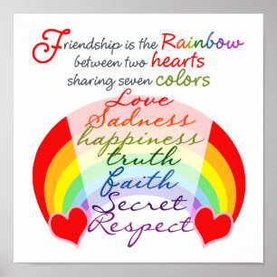 Friendship is the rainbow BFF Poster