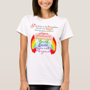 Friendship is the rainbow BFF Saying Design T-Shirt