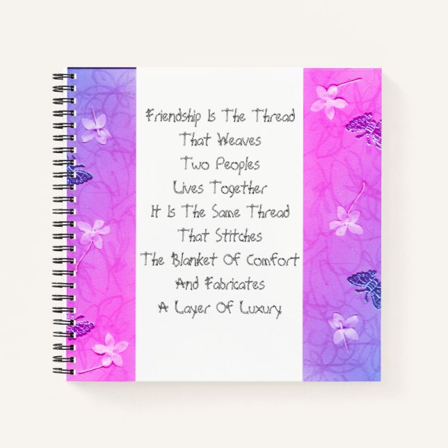 Friendship Is The Thread Notebook (Front)