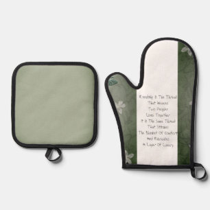 Friendship Is The Thread Oven Mitt & Pot Holder Set