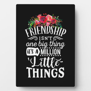 Friendship It Is A Million Little Thing Plaque