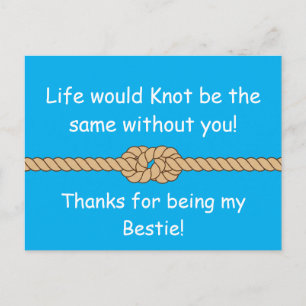 Friendship Knot Bestie Appreciation Art Postcard