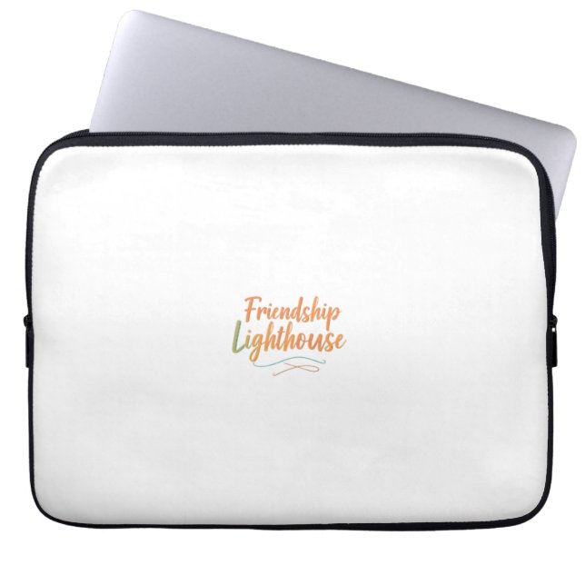 Friendship Lighthouse Laptop Sleeve (Front)