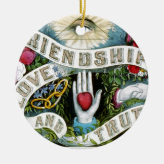 Friendship, Love, and Truth Ceramic Tree Decoration