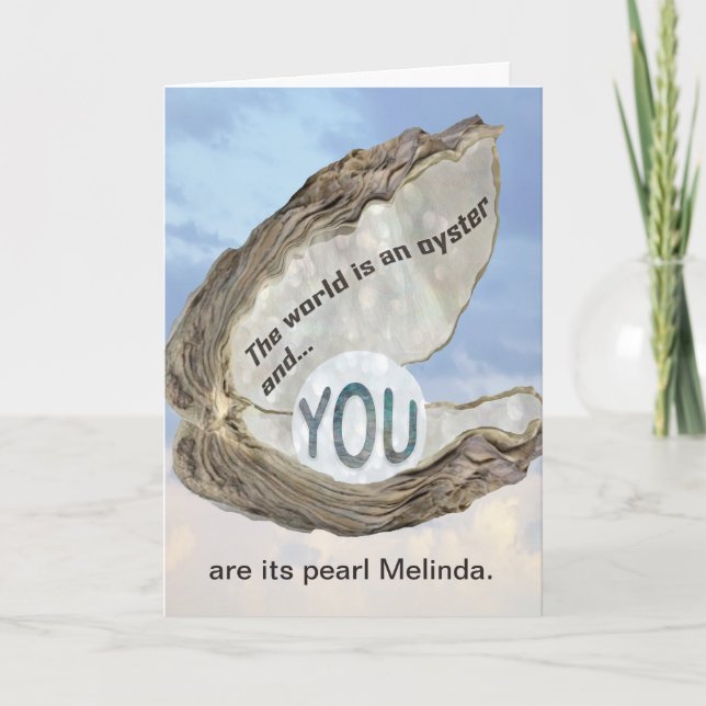 Friendship, Love, Thanks, You are the Pearl Card (Front)