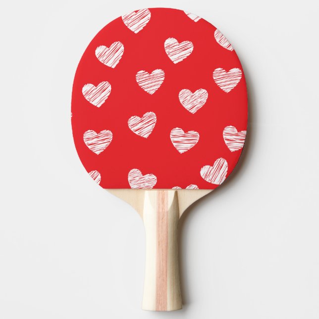 Friendship, love Valentine's Day with hairs. Ping Pong Paddle (Front)