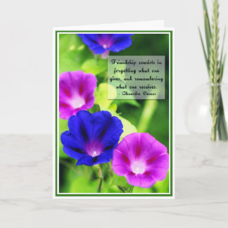 Friendship - Morning Glories Greeting Card