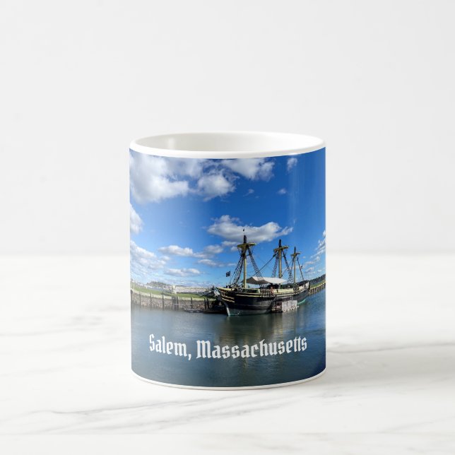 Friendship of Salem ship in Salem Massachusetts Coffee Mug (Center)