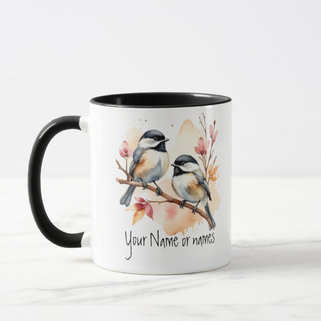 Friendship or Romantic Your Name Names Bird Art Mug (Left)