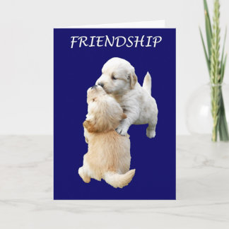 Friendship Paper Greeting Card, Puppies Card