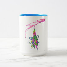 Friendship Plant  Blue 15 oz Two-Tone Mug (1 of 4)