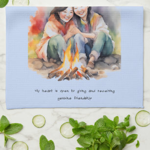 Friendship Positive Affirmation Tea Towel