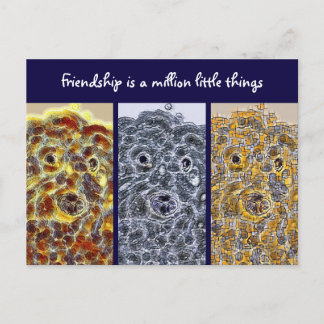 Friendship Postcard Dogs Modern Abstract Art