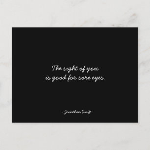 Friendship Postcard quoting Jonathan Swift - Black