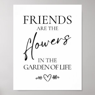 Friendship poster, Beautiful chic friend quote art Poster