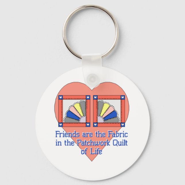 Friendship Quilt Pattern Key Ring (Front)