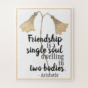 Friendship Quote Flowers Jigsaw Puzzle