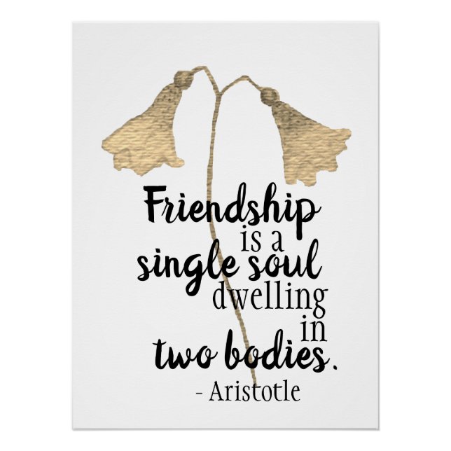 Friendship Quote Flowers Poster (Front)