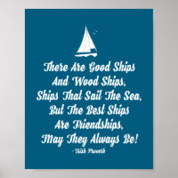 Friendship quote good ships seagulls Irish Saying