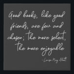 Friendship Quote in Simple Script Lettering Faux Canvas Print<br><div class="desc">A lovely quote about friendship (and books) in simple cursive lettering.</div>