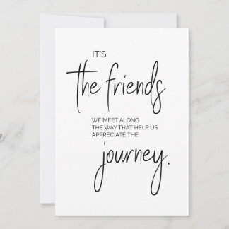 Friendship quote, meaningful quote about friends holiday card