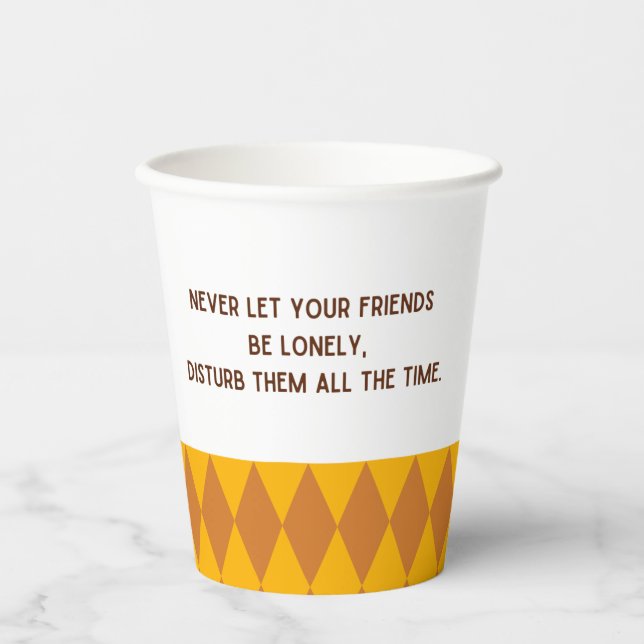 Friendship Quote Paper Cup (Front)