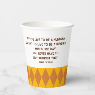 Friendship Quote Paper Cups   Winnie the Pooh