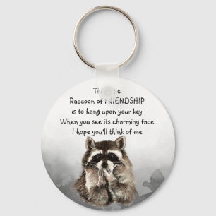 Friendship Racoon Think of Me  Key Ring