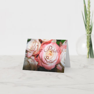 Friendship Rose Petals Card