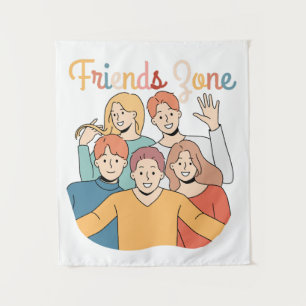 Friendship Squad Graphic Tapestry