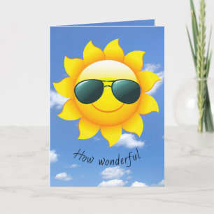 friendship sunshine with sunglasses card