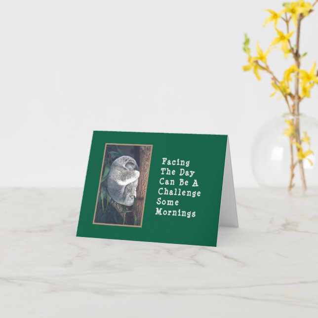 Friendship/Support/ Cute Koala Bear notecard (Yellow Flower)