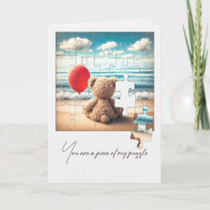 Friendship Teddy Bear Jigsaw Puzzle Card