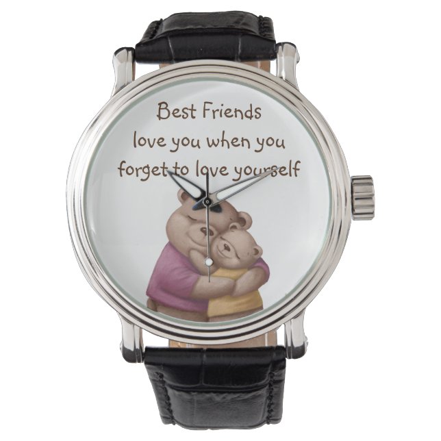 Friendship Teddy Bear Love you Inspirational  Watch (Front)
