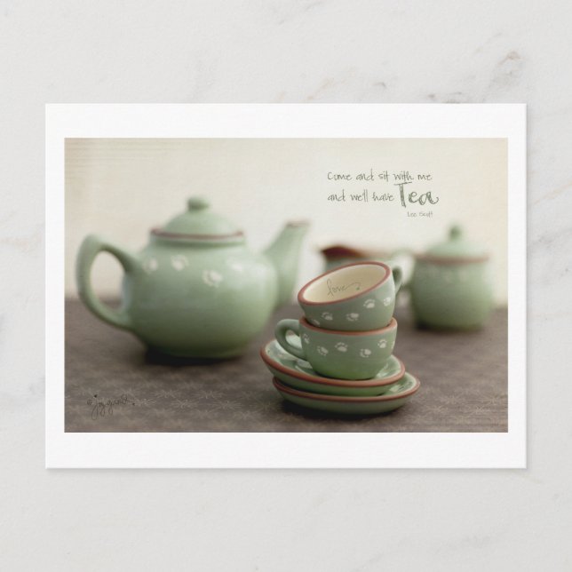 Friendship theme, Tea Lovers Postcard (Front)