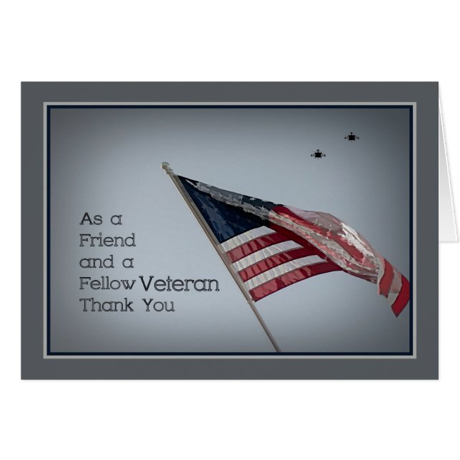 Friendship Veteran to Veteran Card Veterans Day (Front Horizontal)