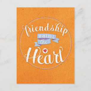 'Friendship warms the Heart' postcard