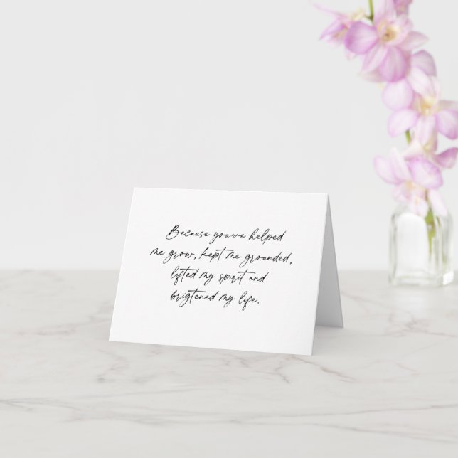 Friendship will you be my bridesmaid, simple  card (Orchid)