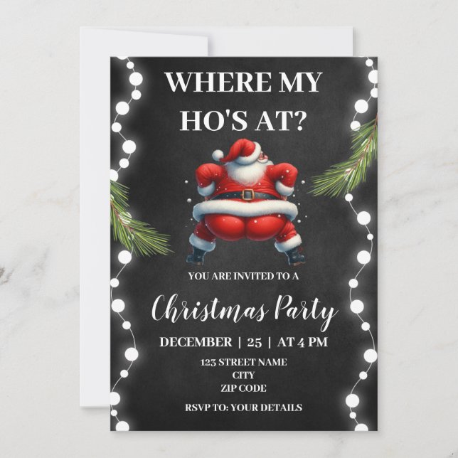 Friendsmas funny christmas invitation (Front)