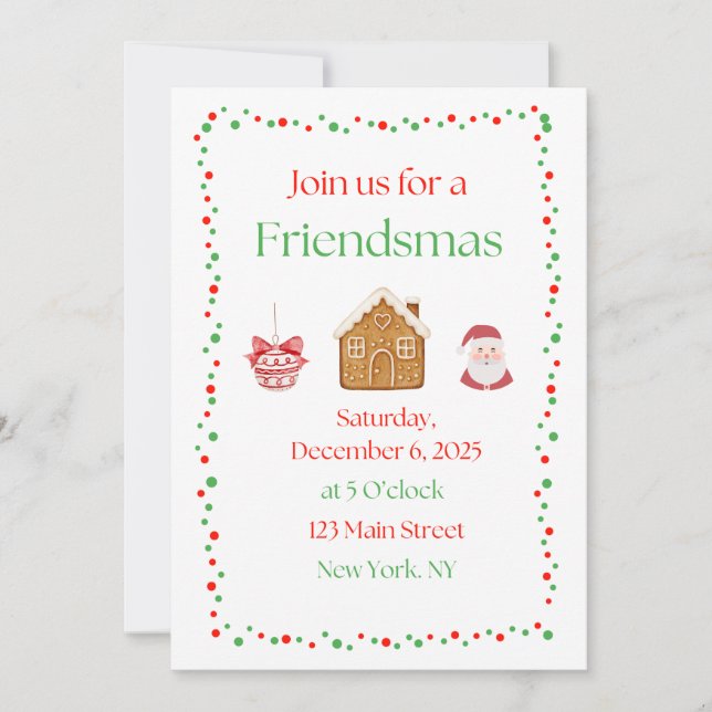 Friendsmas Invitation (Front)