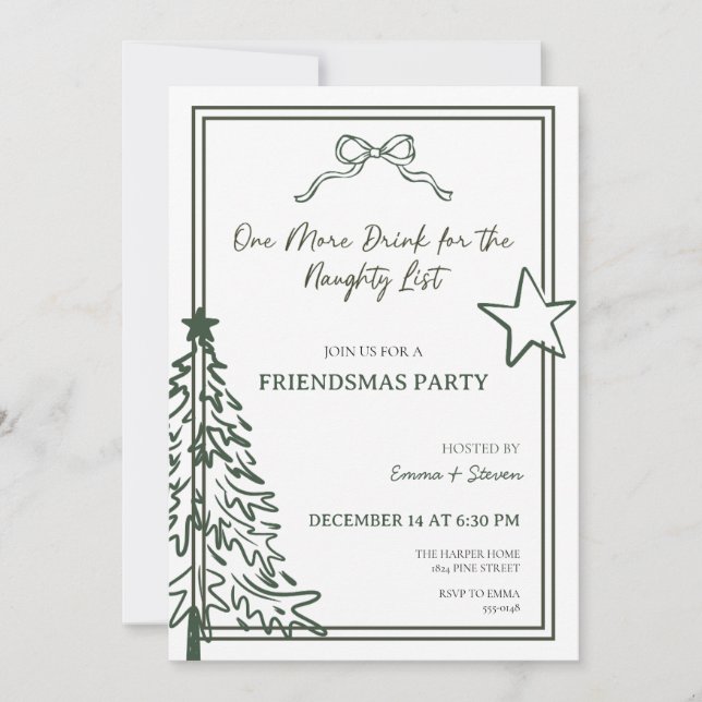 Friendsmas Party Invitation (Front)