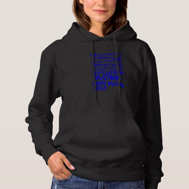 Friendswood Mustangs Track and Field Mom Premium Hoodie (Front)