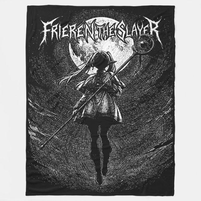 Frieren The Slayer Fleece Blanket (Front)