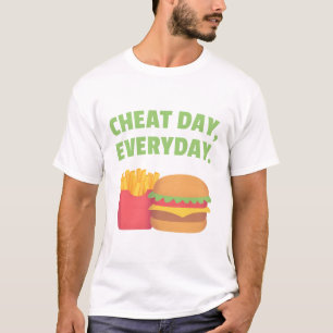 Fries and Burger, Cheat Day, Everyday T-Shirt