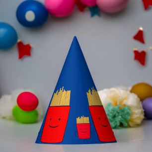 Fries Cartoon Wrapping Paper Party Hat