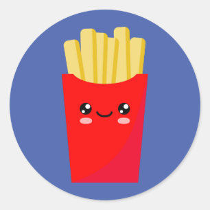 Fries Classic Round Sticker